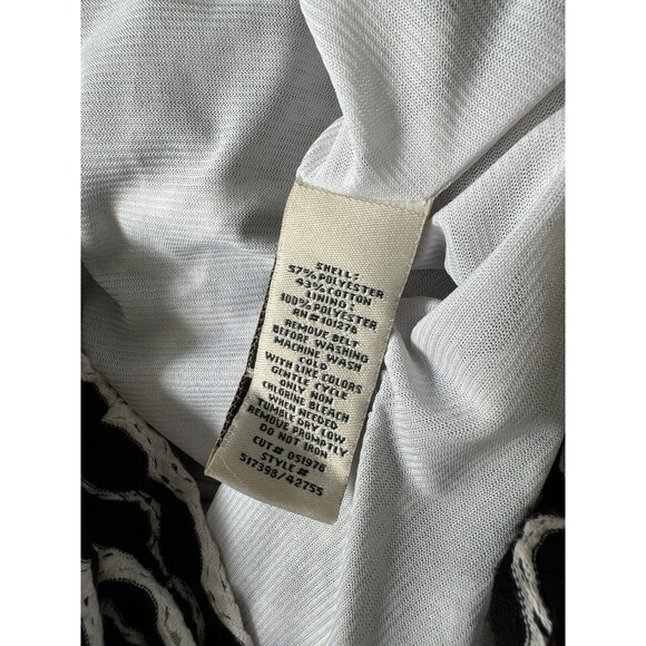 Beige By ECI Black White Patterned Sleeveless Dress Size 8 - Picture 4 of 4